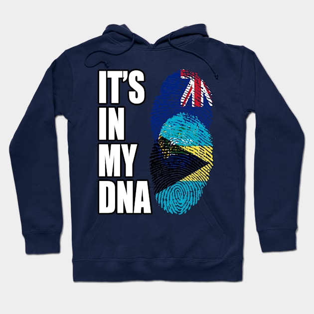 Bahamian And Virgin Islander Mix DNA Flag Heritage Hoodie by Just Rep It!!